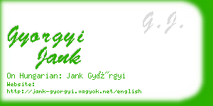 gyorgyi jank business card